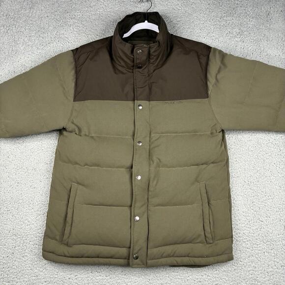 Patagonia Bivy Goose Down Jacket Men’s M Green Brown Duck 600 Fill Durable DWR - Picture 4 of 8